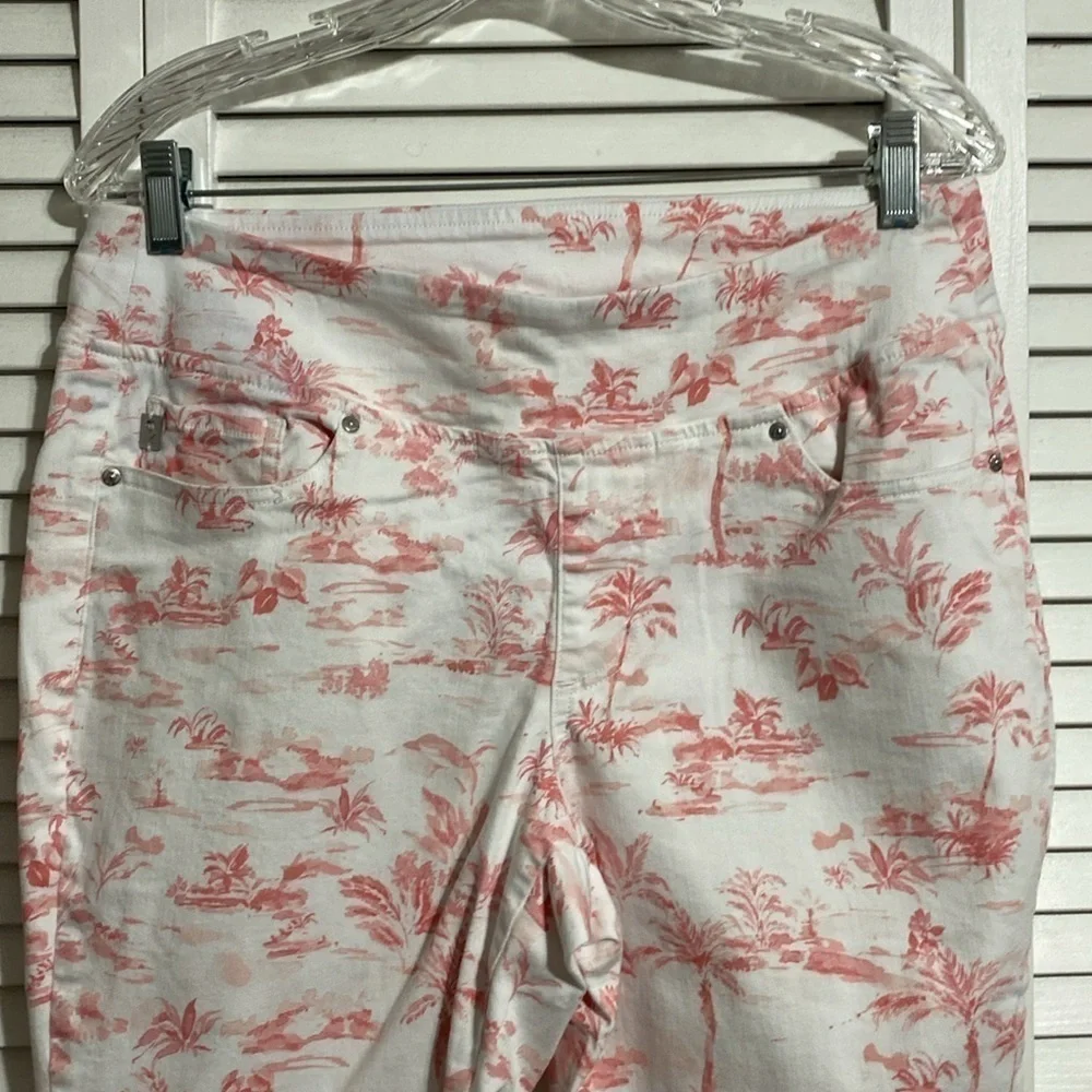 Belle by Kim Gravel Twill Toile Print Capri Jean